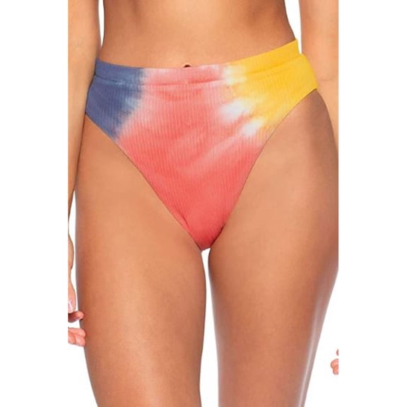 Soluna Swim Moonlight Rib High-Waist Bottoms, Creamsicle, X-Small