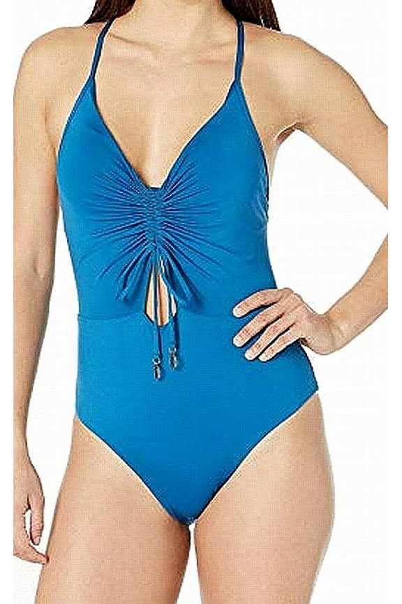 Swim Under The Sun Shirred Front One-Piece Blue Moon SM