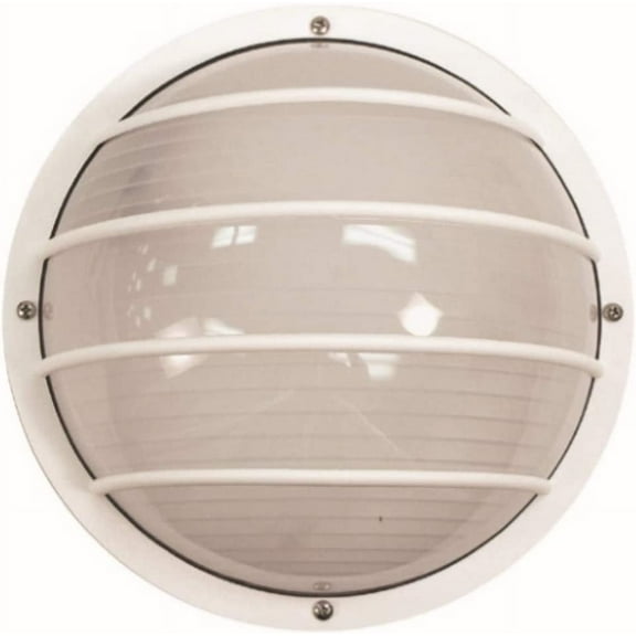 Solus S761WF-LE26C-WH Bulkhead Wall & Ceiling Mount Light with 4000K Energy Star LED Lamp, Durable & Frosted Polycarbonate Lens, Fade & Rust Resistant, UL Listed, 10 " H x 10 " L x 5.125" W, White