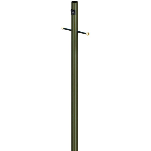 Solus SP7320BK 7' Outdoor Direct Burial Lamp Post with Cross Arm