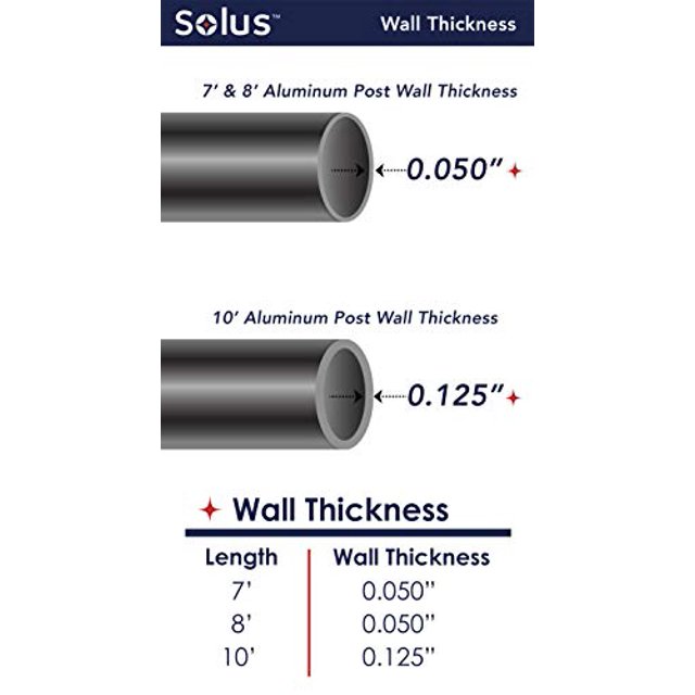 Solus SP7C320NCAWH 7' Outdoor Direct Burial Lamp Post with
