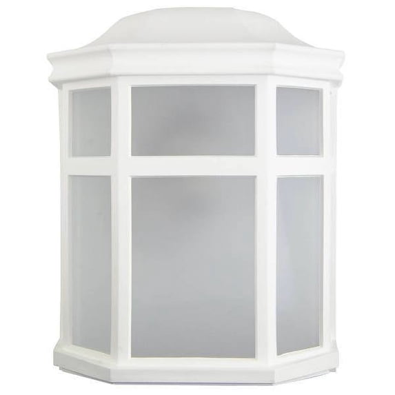 Solus USA Aston Wall Lighting Fixture with Electric Photocell and Motion Sensor, White