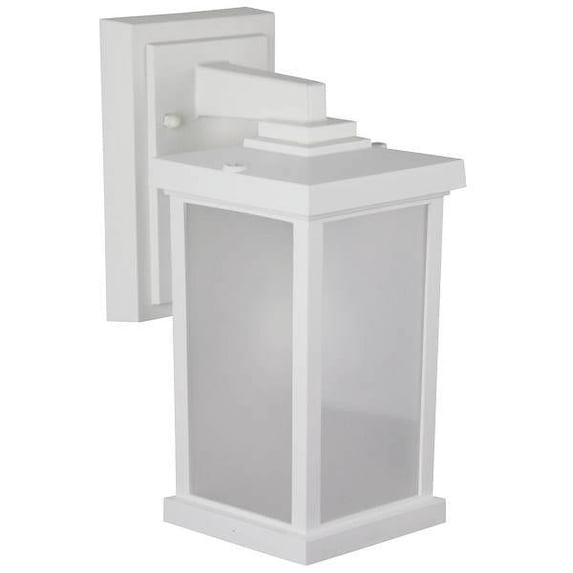 Solus USA Hutton Small Wall Lighting Fixture with Photocell and Motion Sensor, White