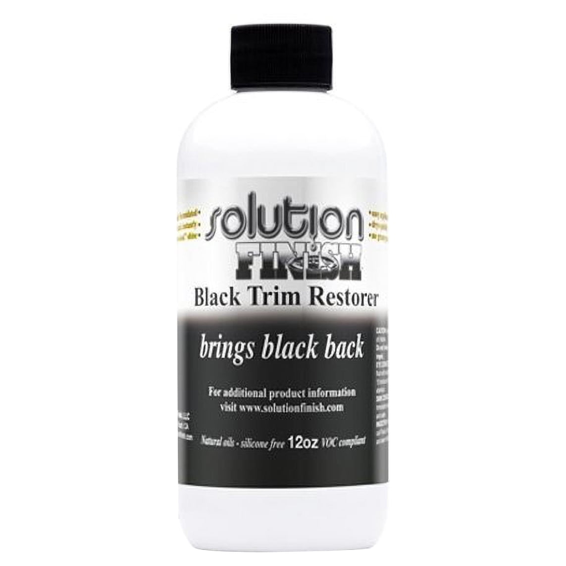Solution Finish Black Plastic & Vinyl Plastic Trim Restorer - Car and Truck Polish - 12 oz