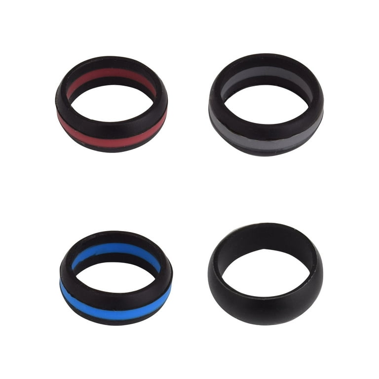 Multi colored silicone rings hot sale