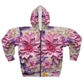 thumbnail image 1 of Soluvd Poppin Floral Unisex, Women's, Men's Zip Hoodie, 1 of 5