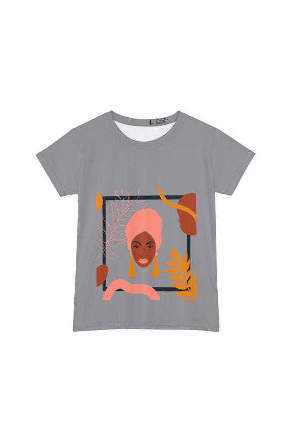 Women's Short Sleeve Shirt (AOP) Hat Lady