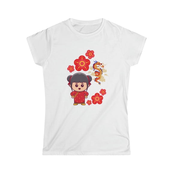 Soluvd Women's Softstyle Dragon Girl Tee