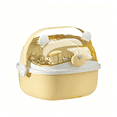 thumbnail image 1 of Soluxeo Baby Bottle Drying Rack with Cover, Dustproof Portable Baby Bottle Storage Organizer with Removable Drain Tray, Yellow, 1 of 8