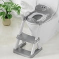 thumbnail image 1 of Soluxeo Potty Training Seat, 2-In-1 Potty Training Toilet with Splash Guard Anti-Slip Pad, Step Stool, and Adjustable Height, Dinosaur Pattern Potty Training Seat for Kids, 1 of 7