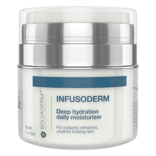 Solvaderm Infusoderm Hydrating Antioxidant Face Serum with Hyaluronic Acid, Vitamin C & Plant Extracts for Plump, Radiant Skin Boosts Moisture, Smooths Fine Lines 1 fl oz
