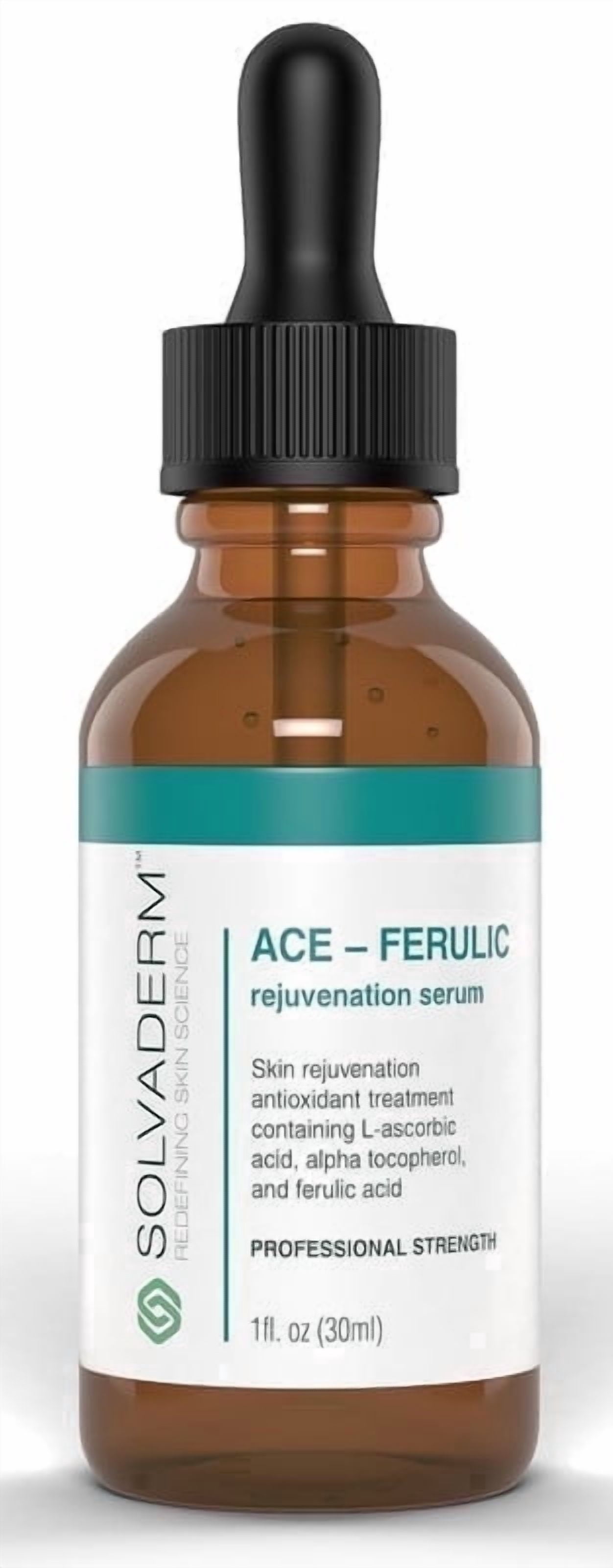 Solvaderm Ace-Ferulic Antioxidant Serum – Vitamin A, C, E + Ferulic Acid – Fights Free Radicals, Improves Skin Tone, Reduces Wrinkles – Anti-Aging, Hydrating Serum for All Skin Types