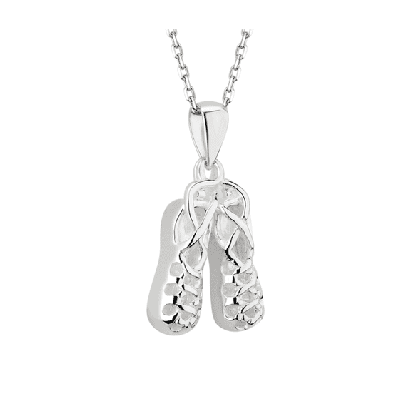 Solvar Irish Jewelry Women's Sterling Silver Irish Dancer Shoes Necklace - 18" Chain