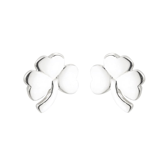Solvar Sterling Silver Shamrock Stud Earring (Mini-Me)