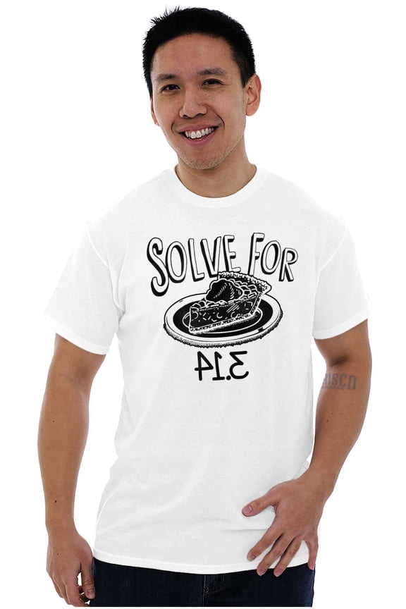 Solve Pi Math Geeky Nerdy Funny Smart Men's Graphic T Shirt Tees Brisco Brands X