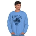 thumbnail image 1 of Solve Pi Math Geeky Nerdy Funny Smart Unisex Plus Fleece Graphic Sweatshirt Brisco Brands 4X, 1 of 5