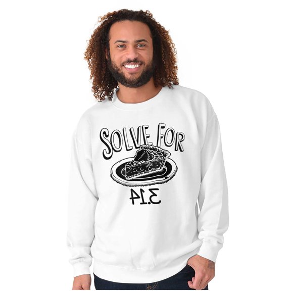 Solve Pi Math Geeky Nerdy Funny Smart Unisex Plus Fleece Graphic Sweatshirt Brisco Brands 3X