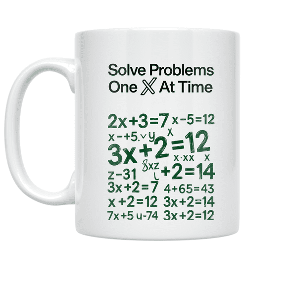 Solve Problems One X At Time - Math Lover - 11 oz Ceramic Coffee Mug