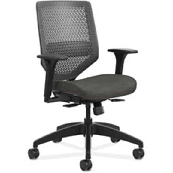 Solve Seating Charcoal Mid-Back Task Chair, Black