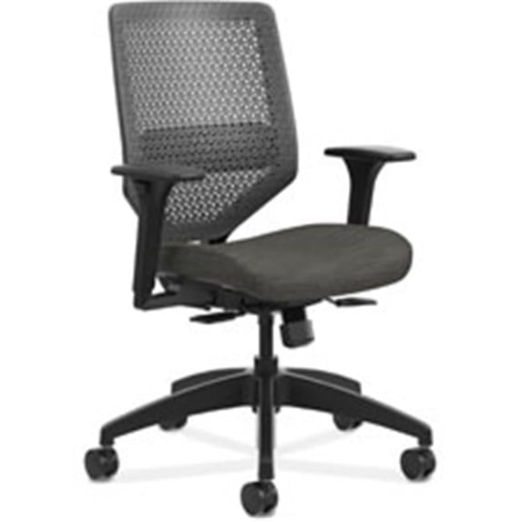 Solve Seating Charcoal Mid-Back Task Chair, Black