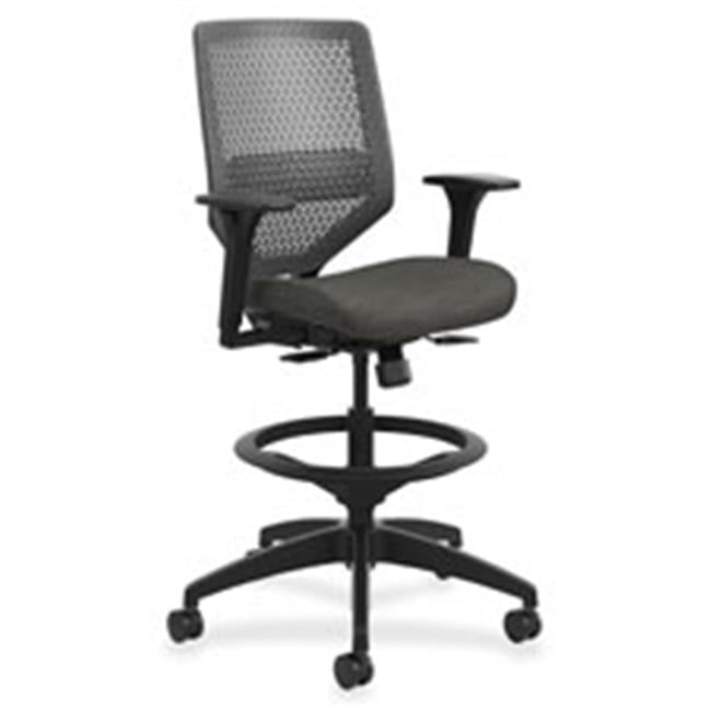 Ink Black Adjustable Mesh Task Chair with Lumbar Support