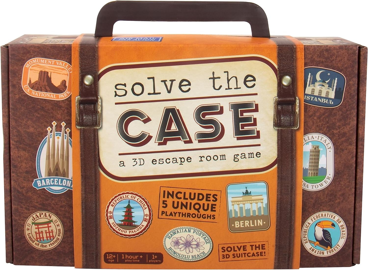 Fizz Creations Solve The Case 3D Escape Room Game in a Suitcase. Ages 12+ Family Party Game