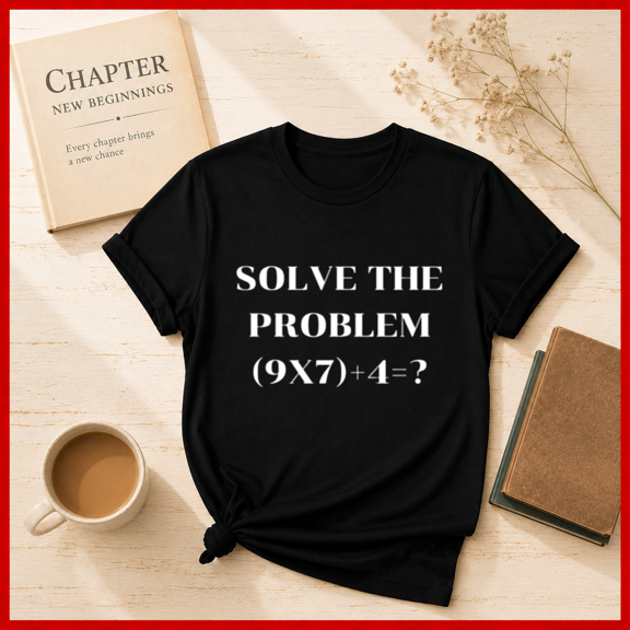 Solve The Problem Funny 67 Meme Brainrot Math Teacher Unisex T-Shirt, S-5XL