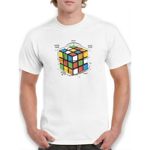 Solving Multicolor Cube Design T-Shirt Men -Smartprints Designs, Male Small
