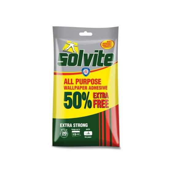 Solvite - All Purpose Wallpaper Paste Sachet 10 Roll + 50% Free