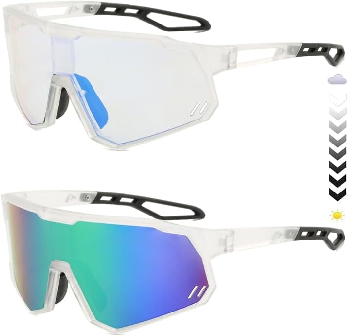 RAVS Sports Cycling Glasses - Anti-Fog Tinted Polycarbonate Lenses For Biking & Triathlon