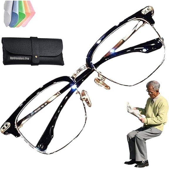 Solymall Optireaders Pro, Smart Reading Glasses with Automatic Sdjustment of Degree, Zoom, Long and Short Range, High-Definition, Blue Light Protection and Multi-Focus