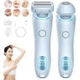 thumbnail image 1 of Solys Razor, Solys Smoothshave Razor,Solys Electric Razor, Solys Smooth Shave Razor,2 In 1 Double Head Shaver Razors,With Digital Display,Wet And Dry Use,Electric Shavers For Women (Blue), 1 of 8