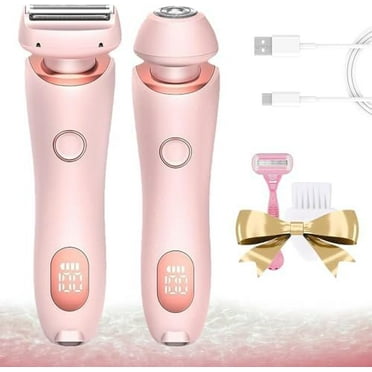 Solys Razor for Women, 2025 New 2 in 1 Electric Shaver Razors for Women, Ipx7 Waterproof Wet & Dry (Pink)