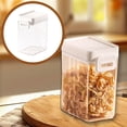 thumbnail image 1 of SomWiBe 20.29 fl oz Airtight Food Storage Container, Stackable Kitchen Canister for Snacks, Cereal, Pet Treats and Pantry Organization, Clear Brown Gray Storage Jar, 1 of 9