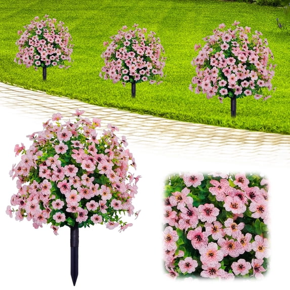 SomWiBe 22 Inch Artificial Plastic Petunias Garden