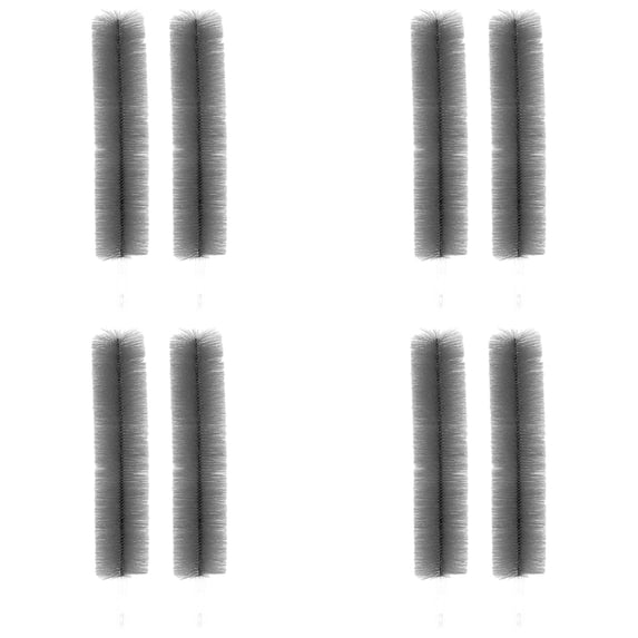 SomWiBe 8-Piece Gray Bendable Cleaning Brush Set, Flexible Microfiber Long Handle Duster for Fans, Air Conditioning, Vents, Blinds, Home & Car, Washable and Reusable, 16.1 in