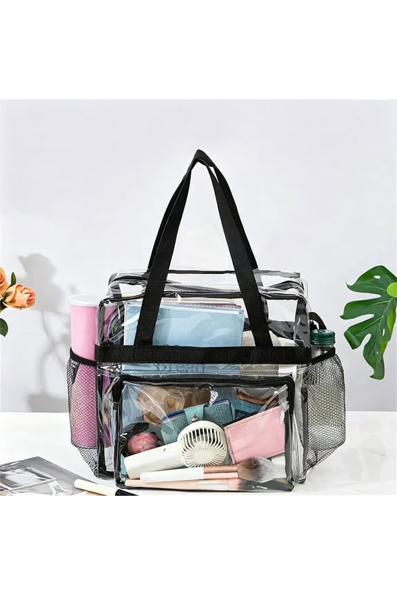 Clear Bag for Stadium Events Backpack 12x6x12 Clear Stadium Bag Multipurpose Waterproof PVC Travel Pack Black 0.7 Lbs