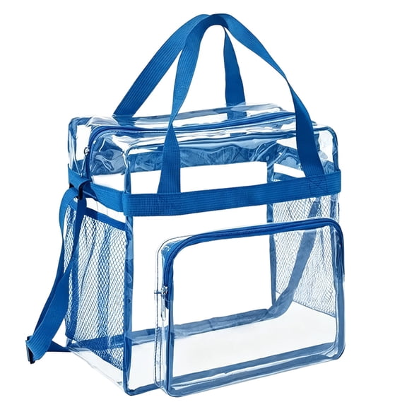 SomWiBe Clear PVC Backpack Bag, Waterproof Stadium Approved Travel Organizer for Concert Work Commute, 11.8 x 7.9 x 2 In