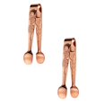 thumbnail image 1 of SomWiBe Copper Mini Tongs 2 PCS Charcuterie Board Utensils Ice Tongs For Ice Bucket Cocktail Tongs Candy Buffet Accessories 1 Pack, 1 of 9