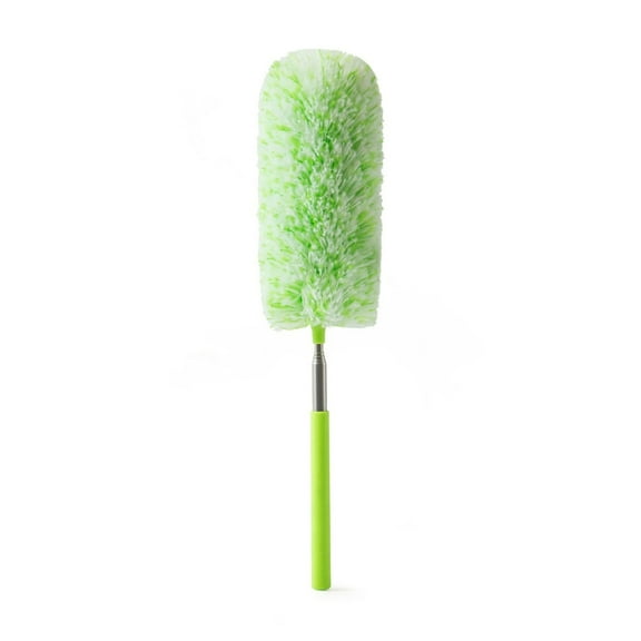 SomWiBe Green Microfiber Duster Extendable Cleaning Brush, Bendable Washable Hand Duster For Car Computer Office Furniture Dust Cleaner