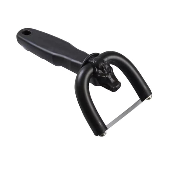 SomWiBe Hand-Held Meat Cutter Stainless Steel Food Slicer Ergonomic Plastic Handle Home Kitchen Cooking Tool 7.09 Inch Black