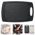 thumbnail image 1 of SomWiBe Large Wheat Straw Cutting Board, Black Double-Sided Kitchen Prep Board for Family Cooking, 15.7 x 9.8 In, 1 of 7