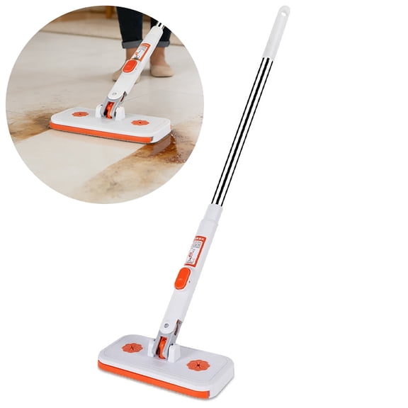 SomWiBe Mini Mop Set Gap Cleaner Wet Dry Mop with Snap Lock Head Cloth Changing Flat Mop for Floor Kitchen Bathroom