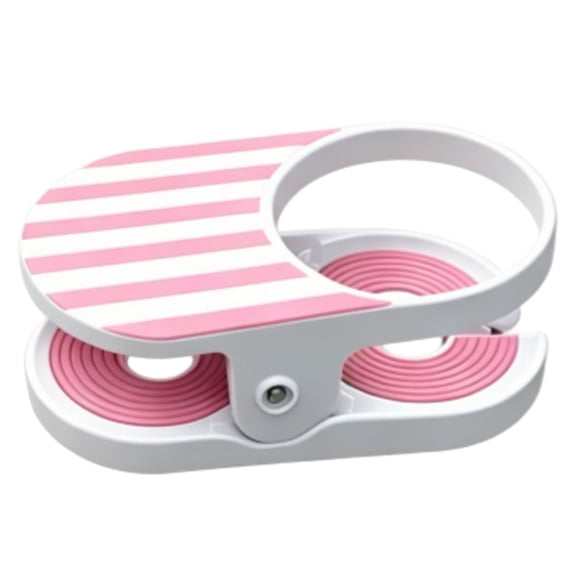 SomWiBe Pink Clip On Cup Holder for Desk, Plastic Table Edge Drink Holder with Clamp for Coffee Cups, Cans and Bottles, Space Saving Beverage Organizer, 7.87 in