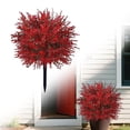 thumbnail image 1 of SomWiBe Red Lavender Artificial Flowers Outdoor Decorative Plants, Faux Silk UV Resistant Garden, Patio, Porch, 21.65 x 15.74in Fake Flower Arrangement, 1 of 7
