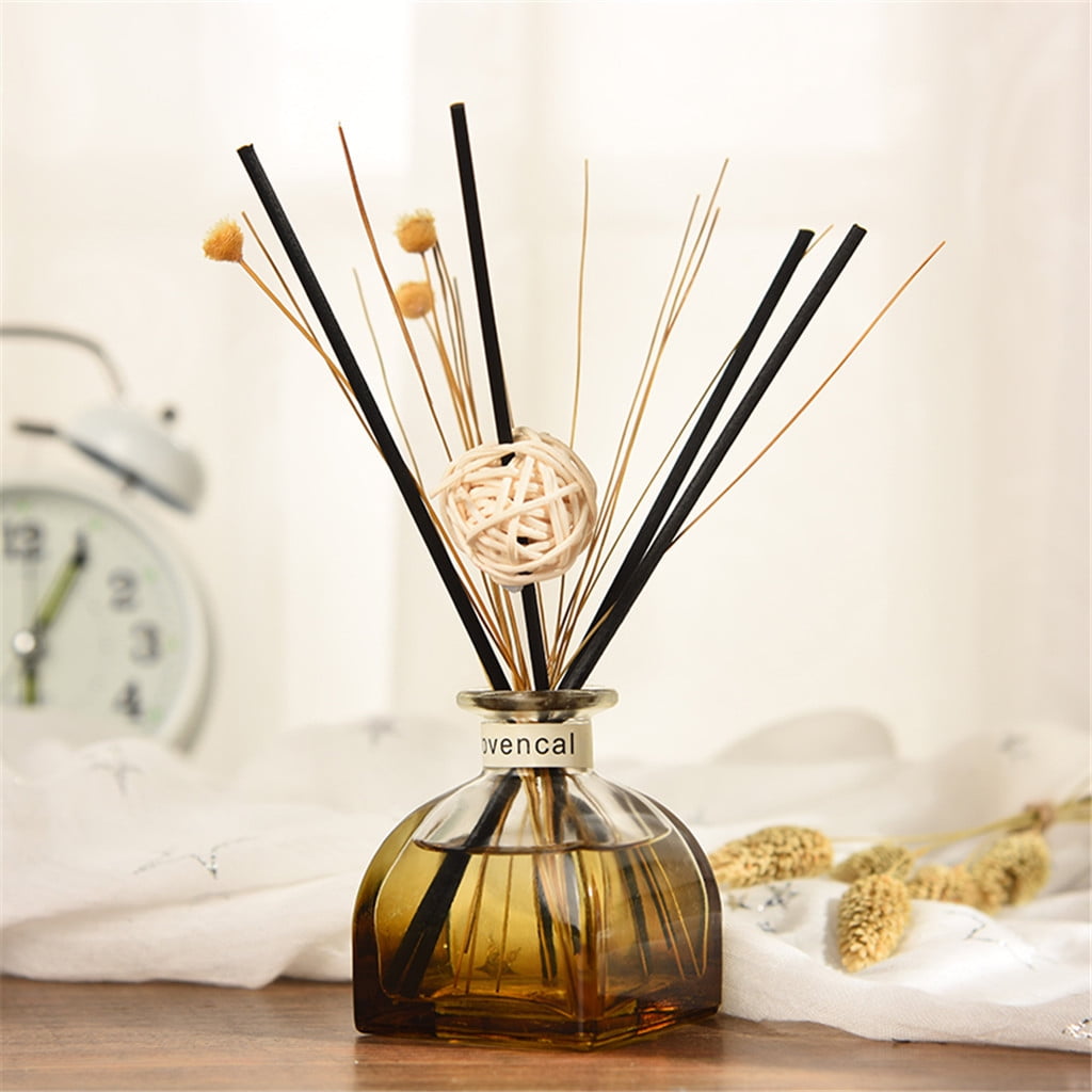SomWiBe Reed Oil Diffusers with Natural Sticks, Glass Bottle and
