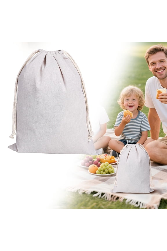 Reusable Bread Storage Bag Extra Large Cotton Linen Sourdough Bread Keeper with Waterproof Inner Lining Drawstring Food Storage Bag for Homemade Bread 15.8x11.8in Beige