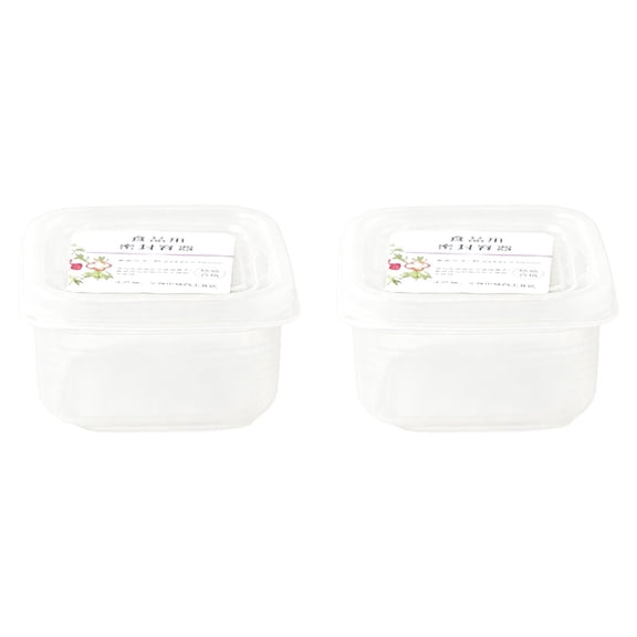 SomWiBe Sauce Cups With Lids Less-Mess Condiment Storage, Square PP5 Plastic Reusable Food Containers, 2 Pack, 3.1 In