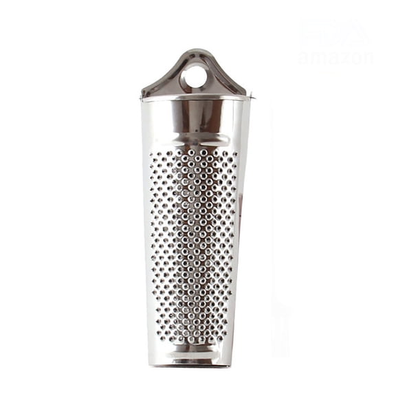 SomWiBe Stainless Steel Nutmeg Grater With Storage Container, Handheld Spice Grinder For Nutmeg Cheese Garlic Citrus Zester Kitchen Tool