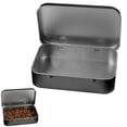 thumbnail image 1 of SomWiBe Tin Case Reusable Metal Storage Box with Secure Hinged Lid, Black Small Tin for Travel, Crafts, 1 Pack, 3.9 x 2.5 x 0.8 In, 1 of 9